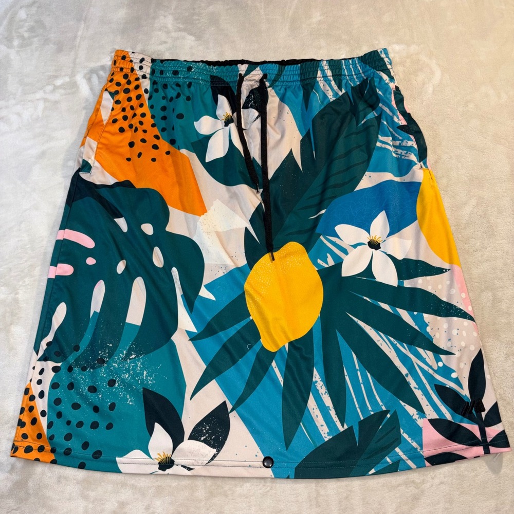 Mod Sportswear Impression SportSkirt Tropical Floral Athletic Skort 2XL Tall